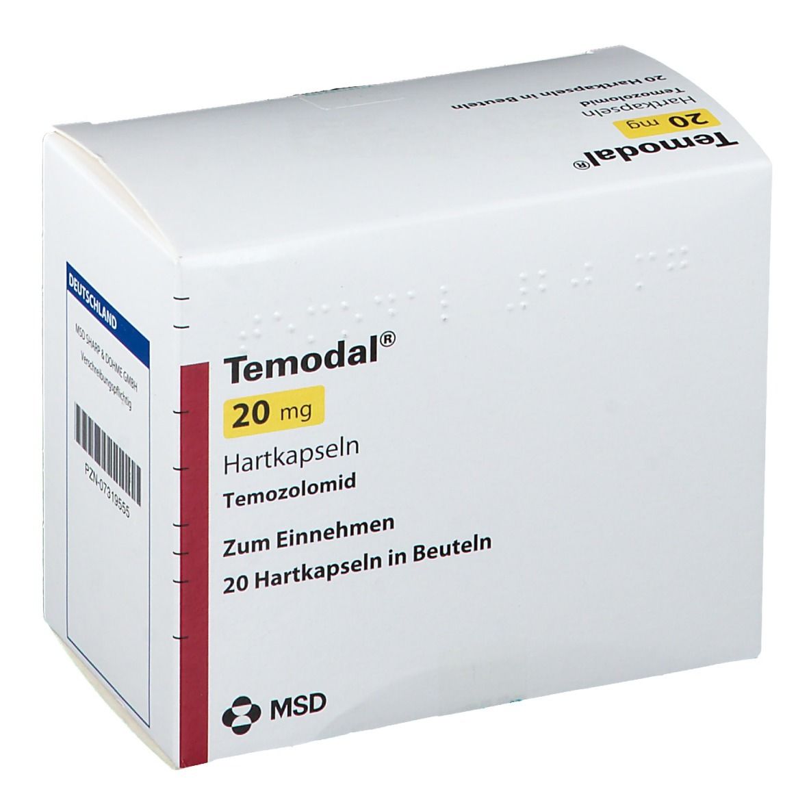 TEMODAL caps 20 mg sach 20 pce