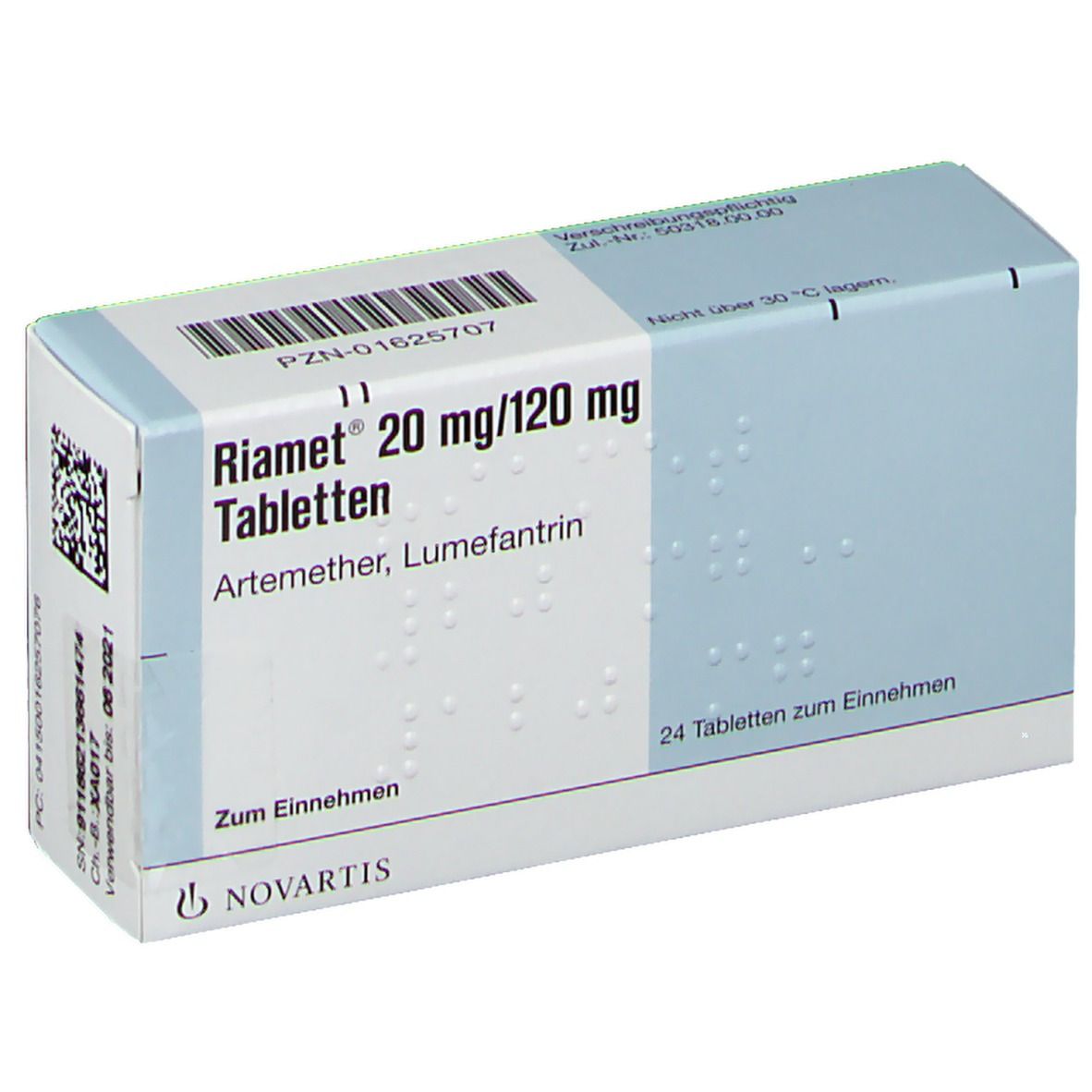 RIAMET cpr 20 mg/120 mg 24 pce