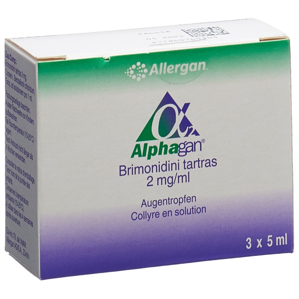 ALPHAGAN gtt opht 2 mg/ml 3 fl 5 ml