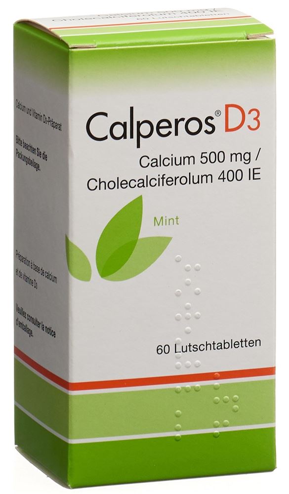 CALPEROS D3 cpr sucer menthe bte 60 pce
