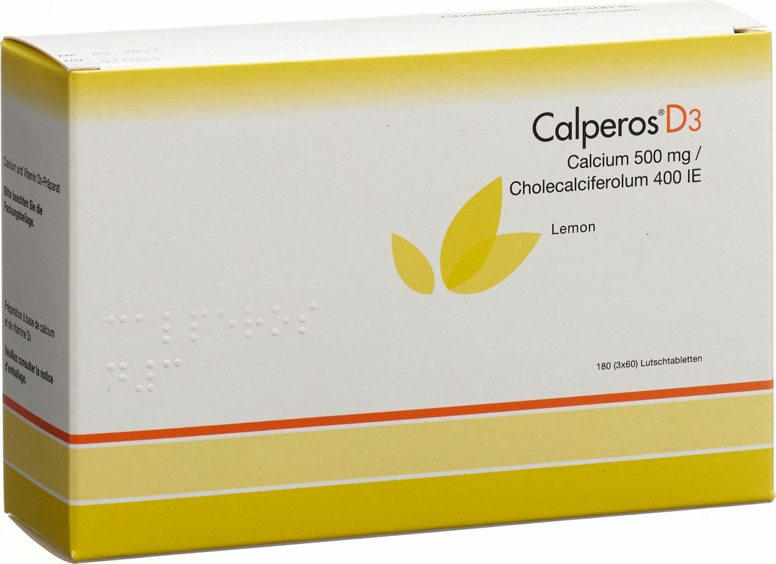 CALPEROS D3 cpr sucer lemon bte 180 pce