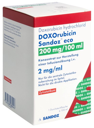DOXORUBICINE Sandoz eco 200 mg/100ml 100 ml