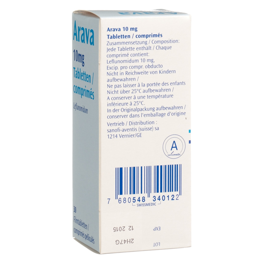 Arava 10 mg, comprimés pelliculés
