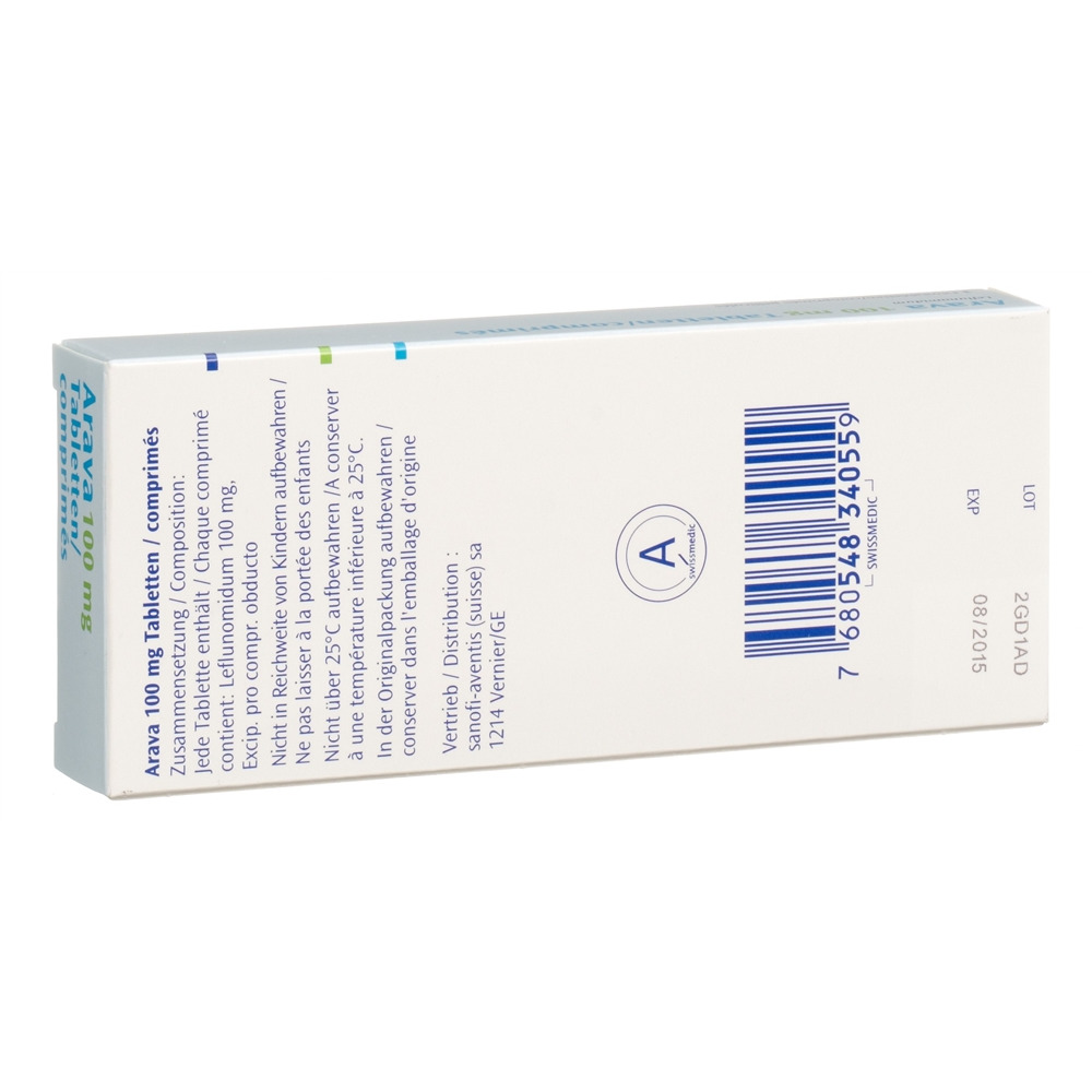 Arava 100 mg, comprimés pelliculés