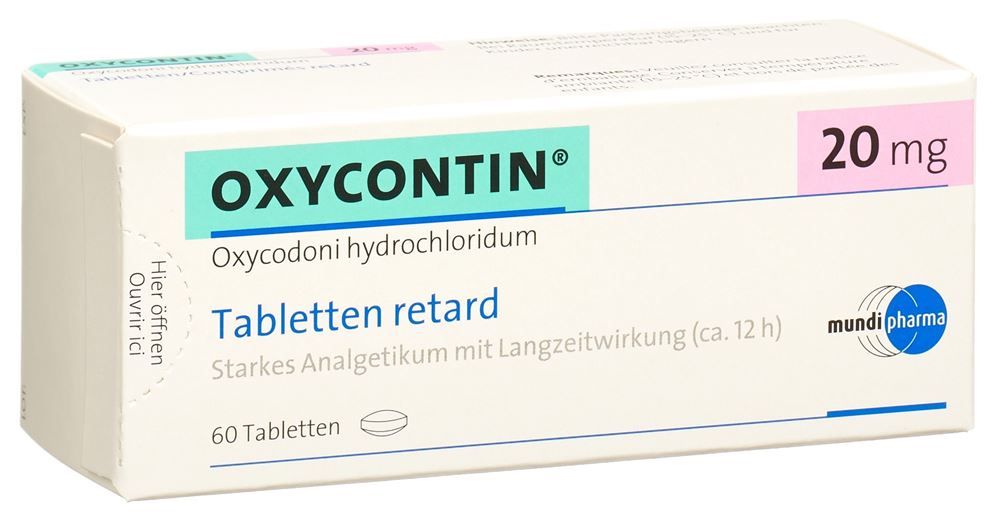 Oxycontin 20 mg, Tabletten retard