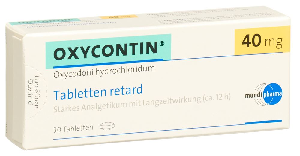 Oxycontin 40 mg, Tabletten retard