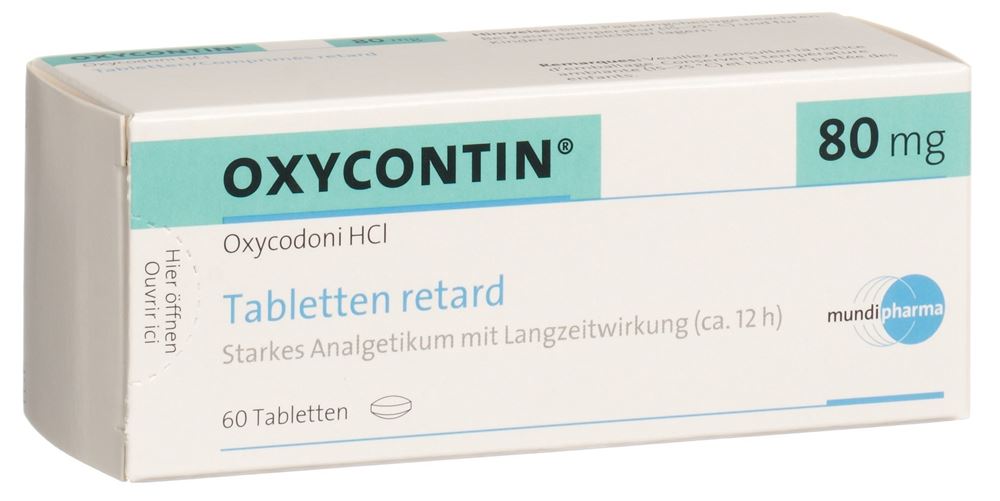 Oxycontin 80 mg, Tabletten retard