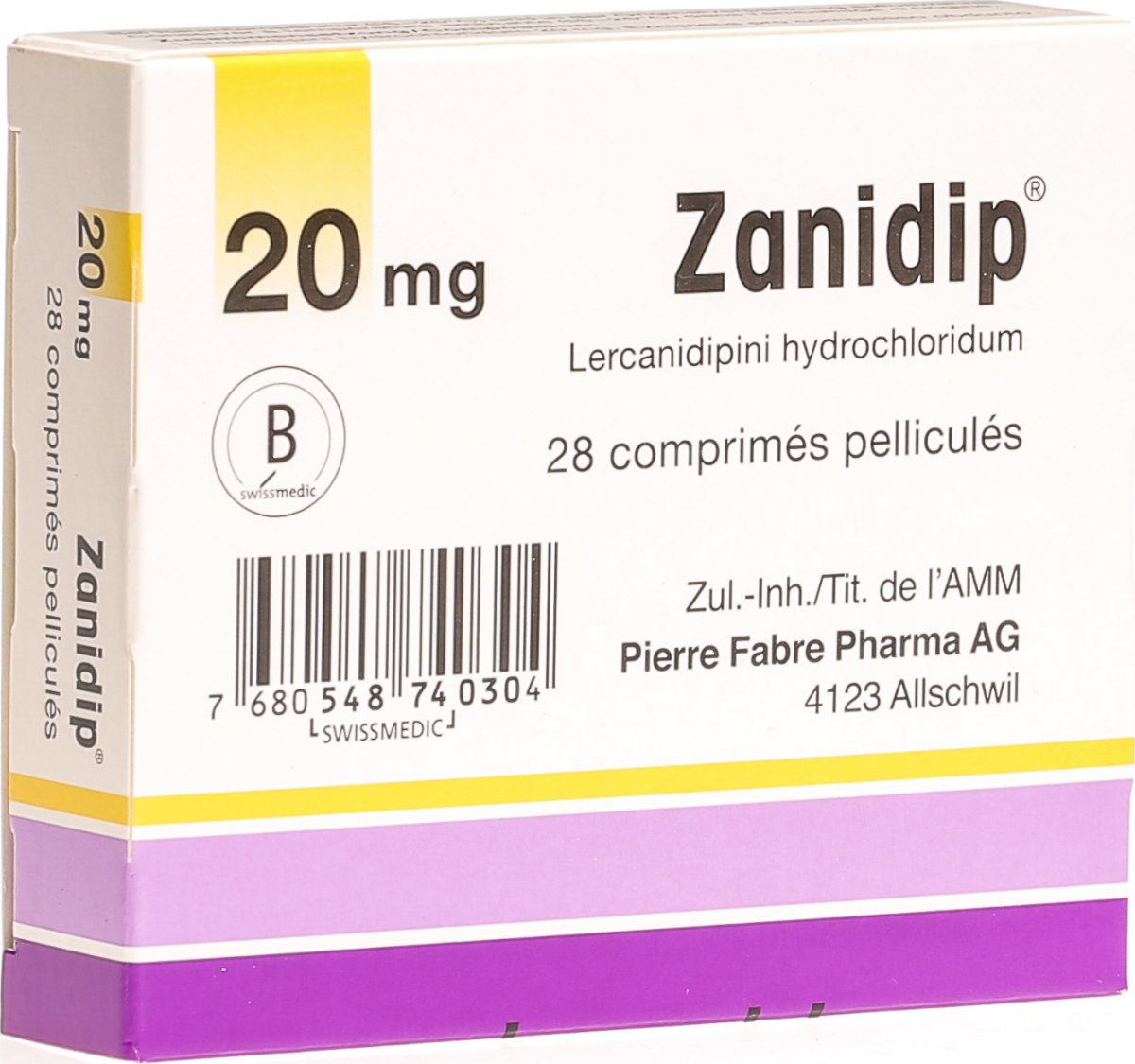 ZANIDIP cpr pell 20 mg 28 pce
