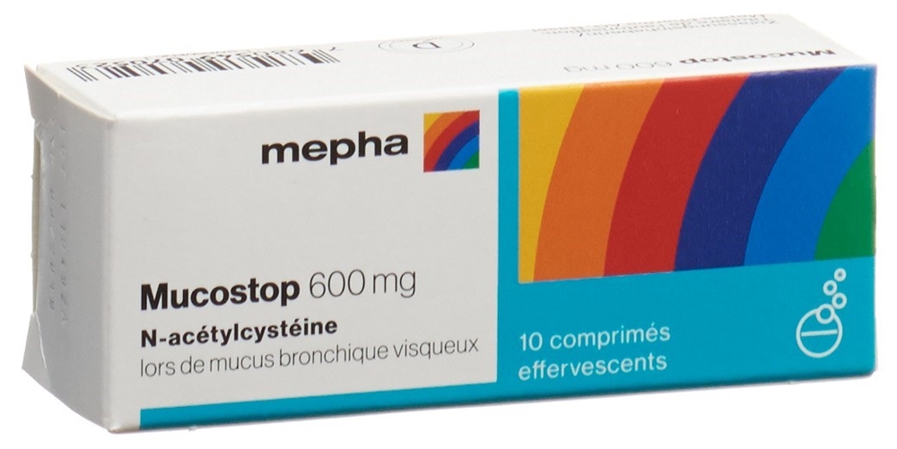 MUCOSTOP cpr eff 600 mg bte 10 pce
