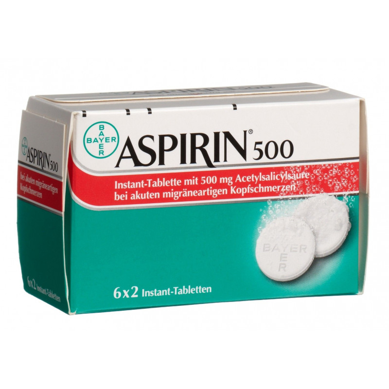 ASPIRINE cpr eff 500 mg 6 sach 2 pce