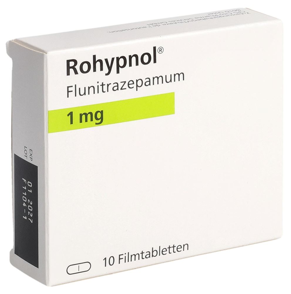 ROHYPNOL cpr pell 1 mg av colorant 10 pce