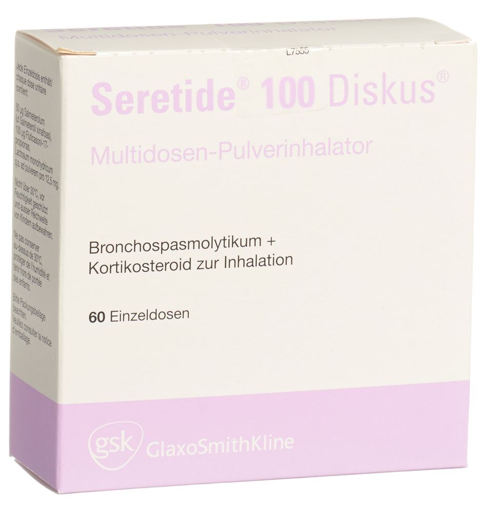 SERETIDE 100 Diskus pdr inh 60 dos