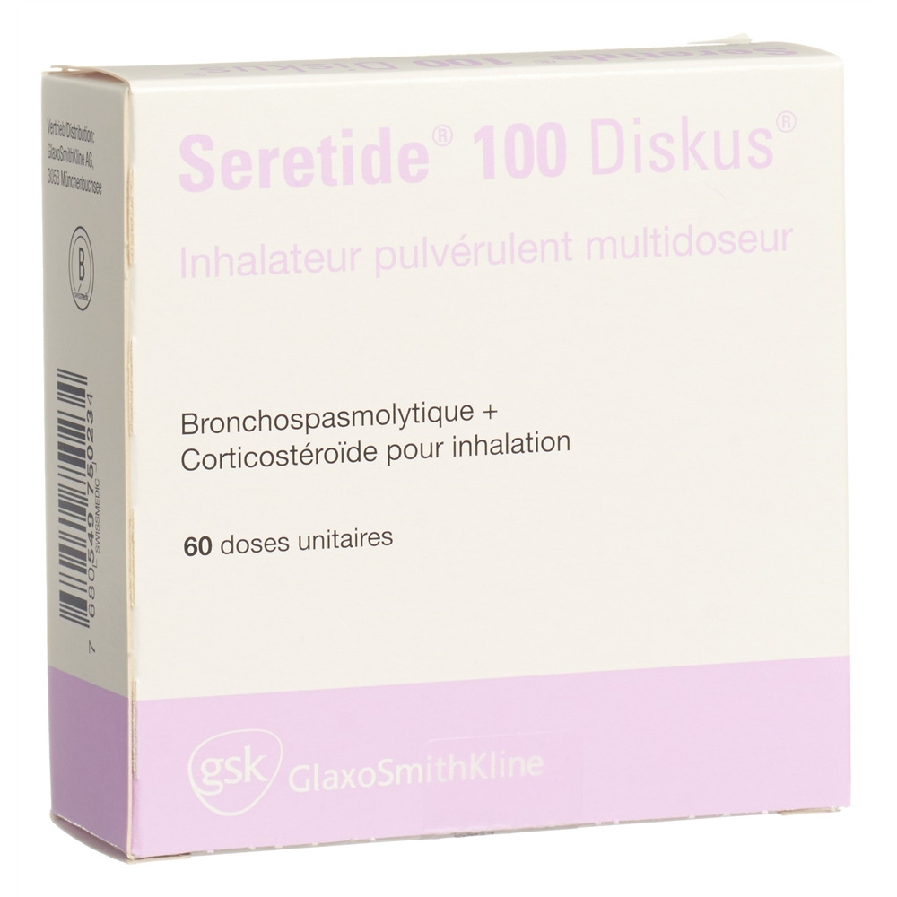 SERETIDE 100 Diskus pdr inh 60 dos