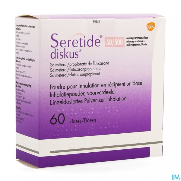 SERETIDE 500 Diskus pdr inh 60 dos