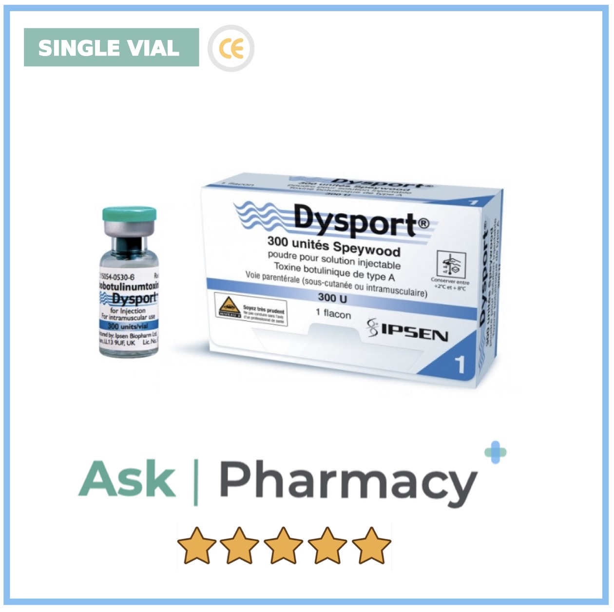 DYSPORT subst sèche 300 U flac