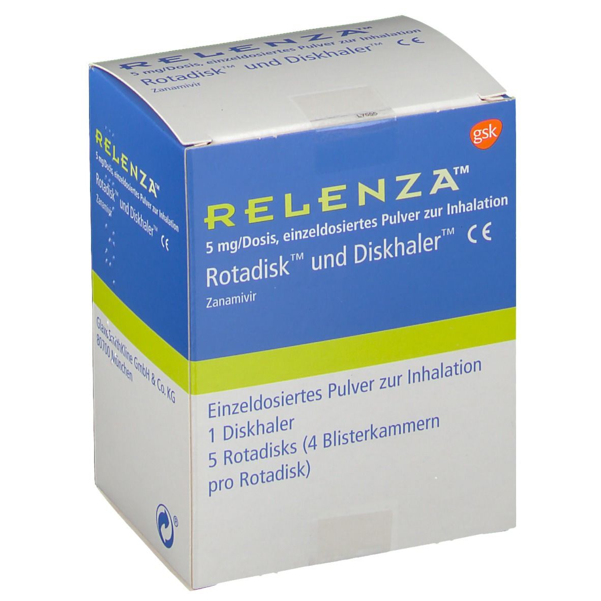 RELENZA disk 5 mg 20 dos
