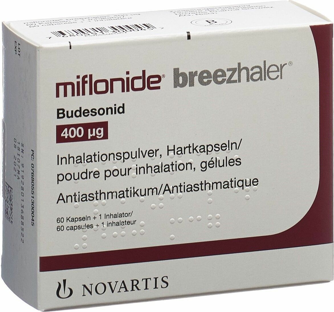 MIFLONIDE Breezhaler caps inh 400 mcg 60 pce