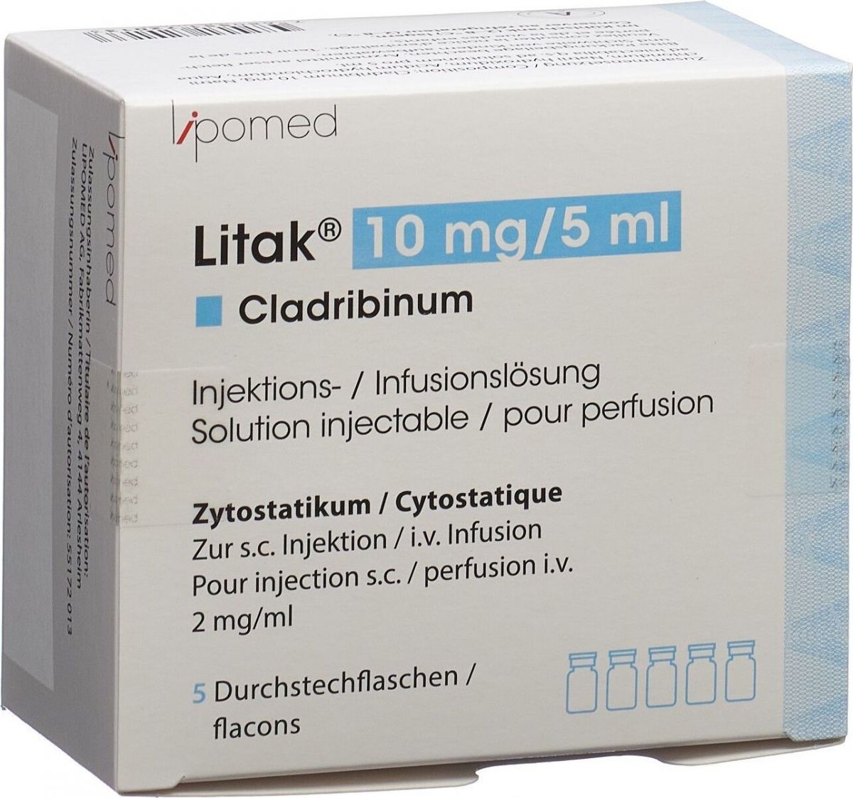 LITAK sol inj 10 mg/5ml flac 5 ml