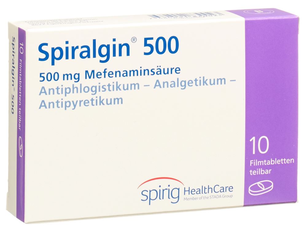 SPIRALGINE cpr pell 500 mg 10 pce