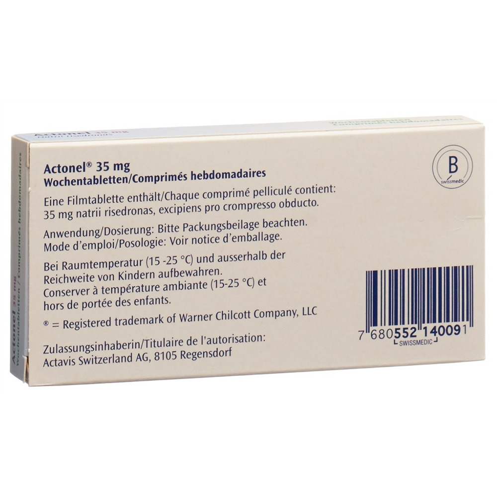 ACTONEL comprimés hebdomadai cpr pell 35 mg 4 pce
