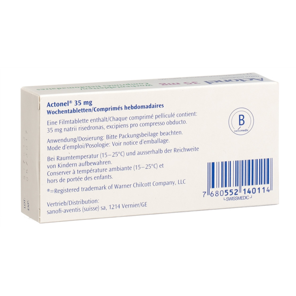Actonel 35 mg hebdomadaires, comprimés pelliculés