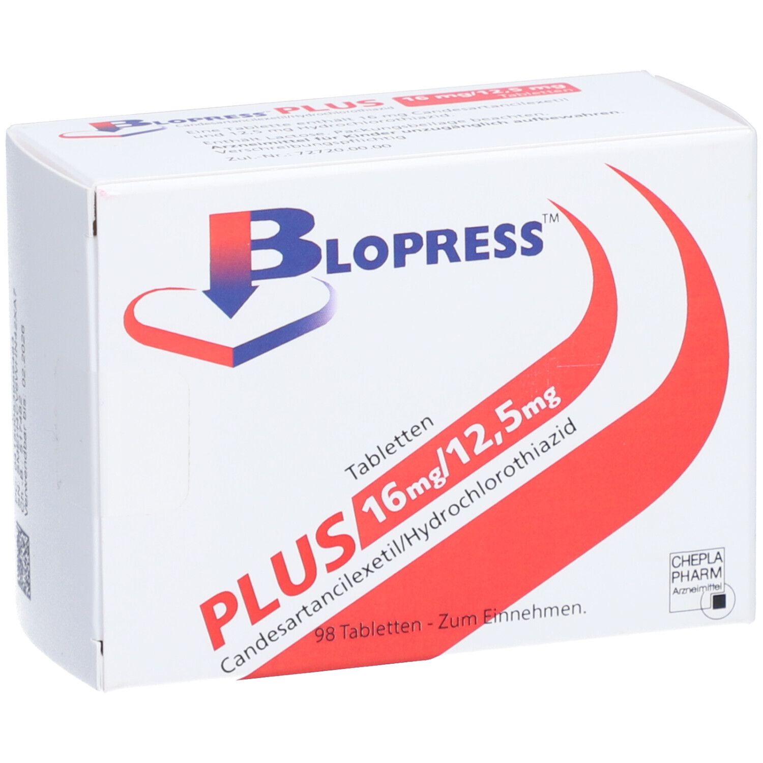 BLOPRESS plus cpr 16/12.5 mg 98 pce