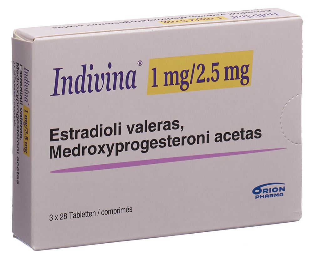INDIVINA cpr 1mg/2.5mg 3 x 28 pce