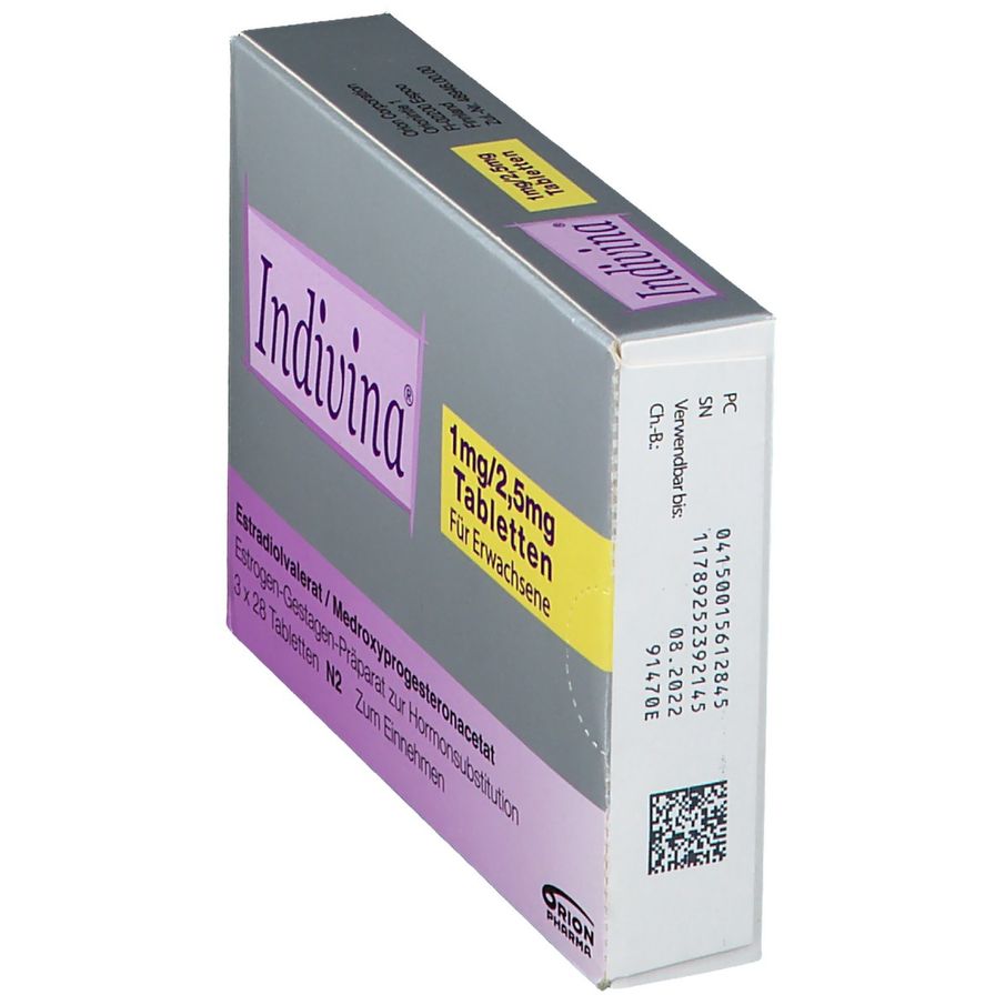 INDIVINA cpr 1mg/2.5mg 3 x 28 pce
