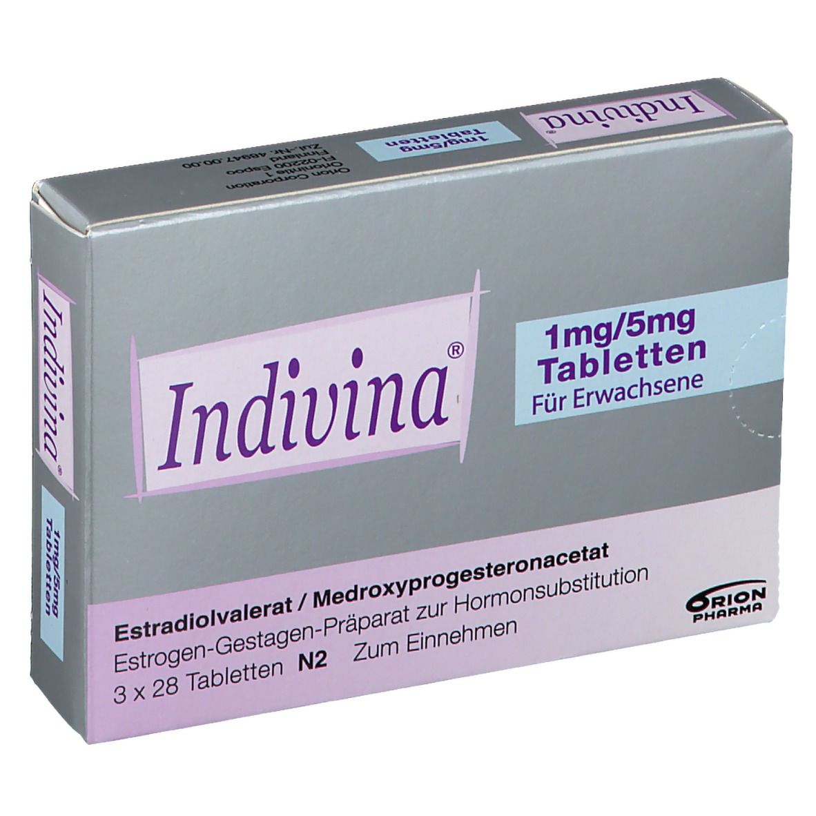 INDIVINA cpr 1mg/5mg 3 x 28 pce