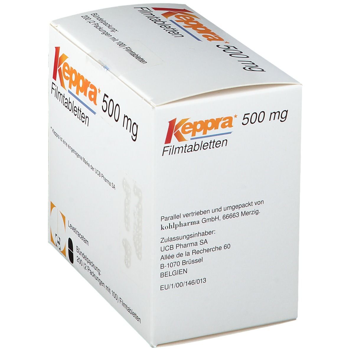 KEPPRA cpr pell 500 mg 2 x 100 pce