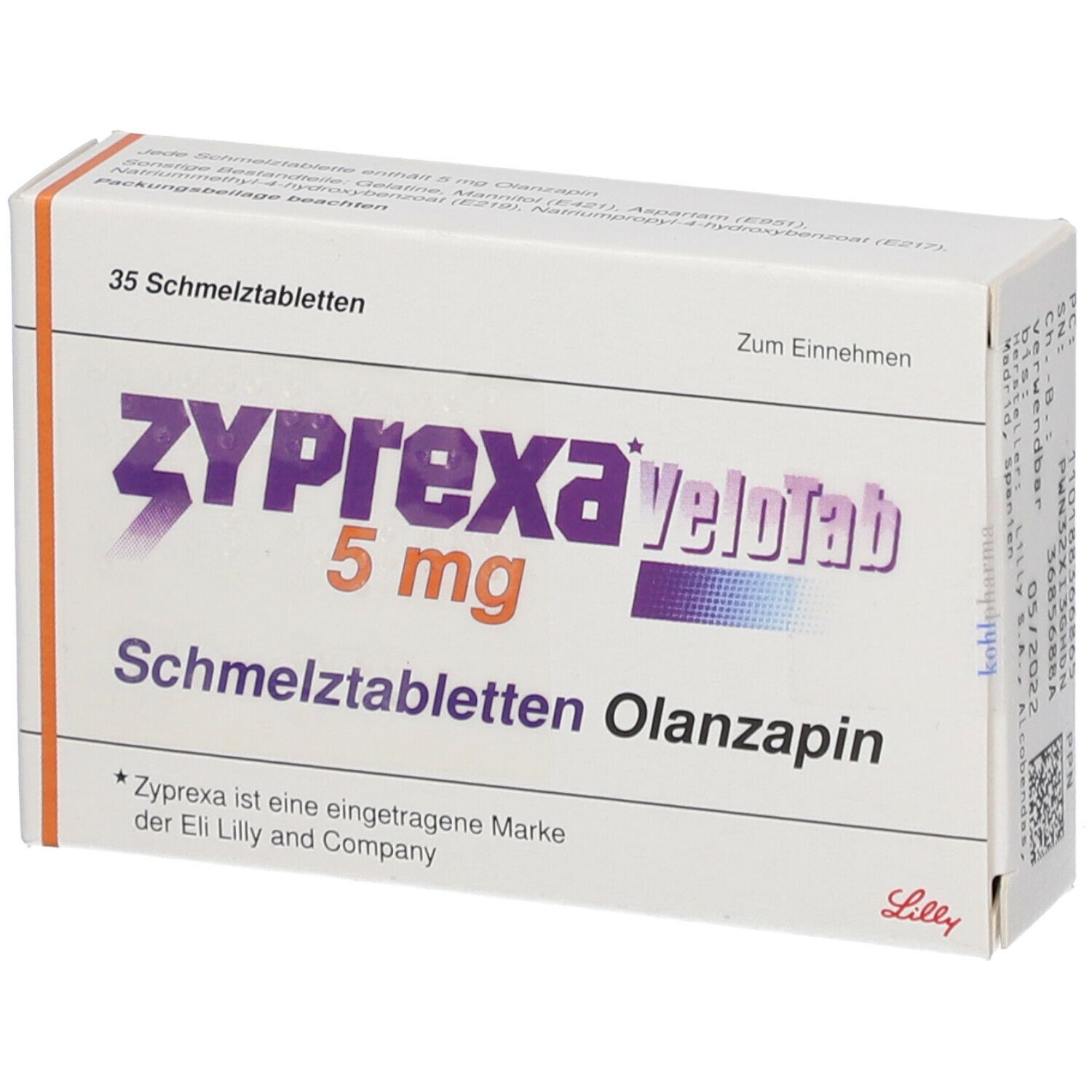 ZYPREXA Velotab cpr orodisp 5 mg 28 pce