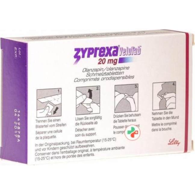 ZYPREXA Velotab cpr orodisp 20 mg 28 pce