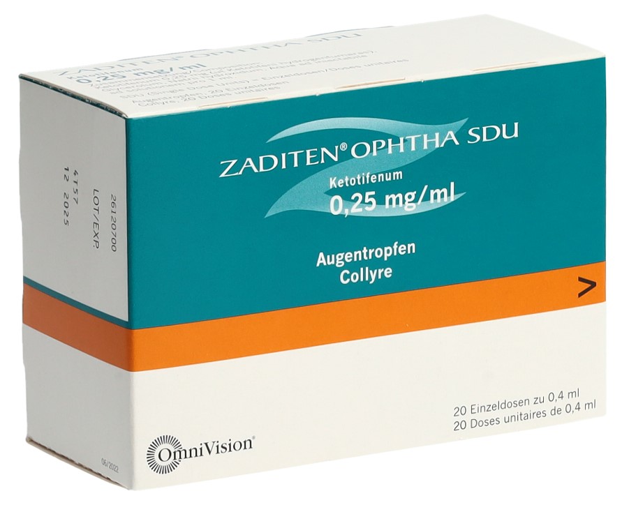 ZADITEN Ophtha SDU gtt opht 20 monodos 0.4 ml