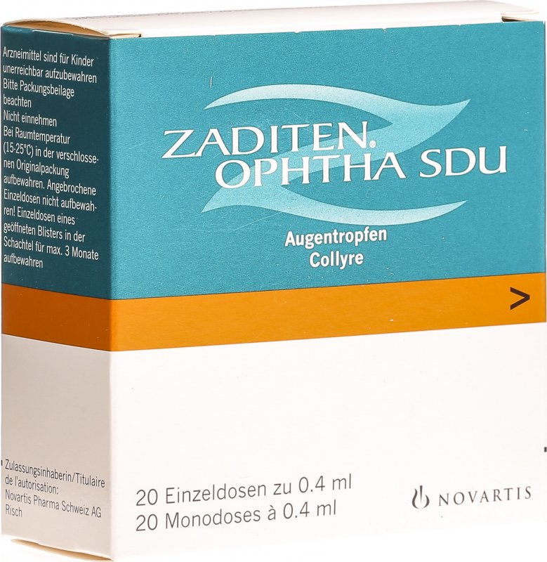 ZADITEN Ophtha SDU gtt opht 20 monodos 0.4 ml