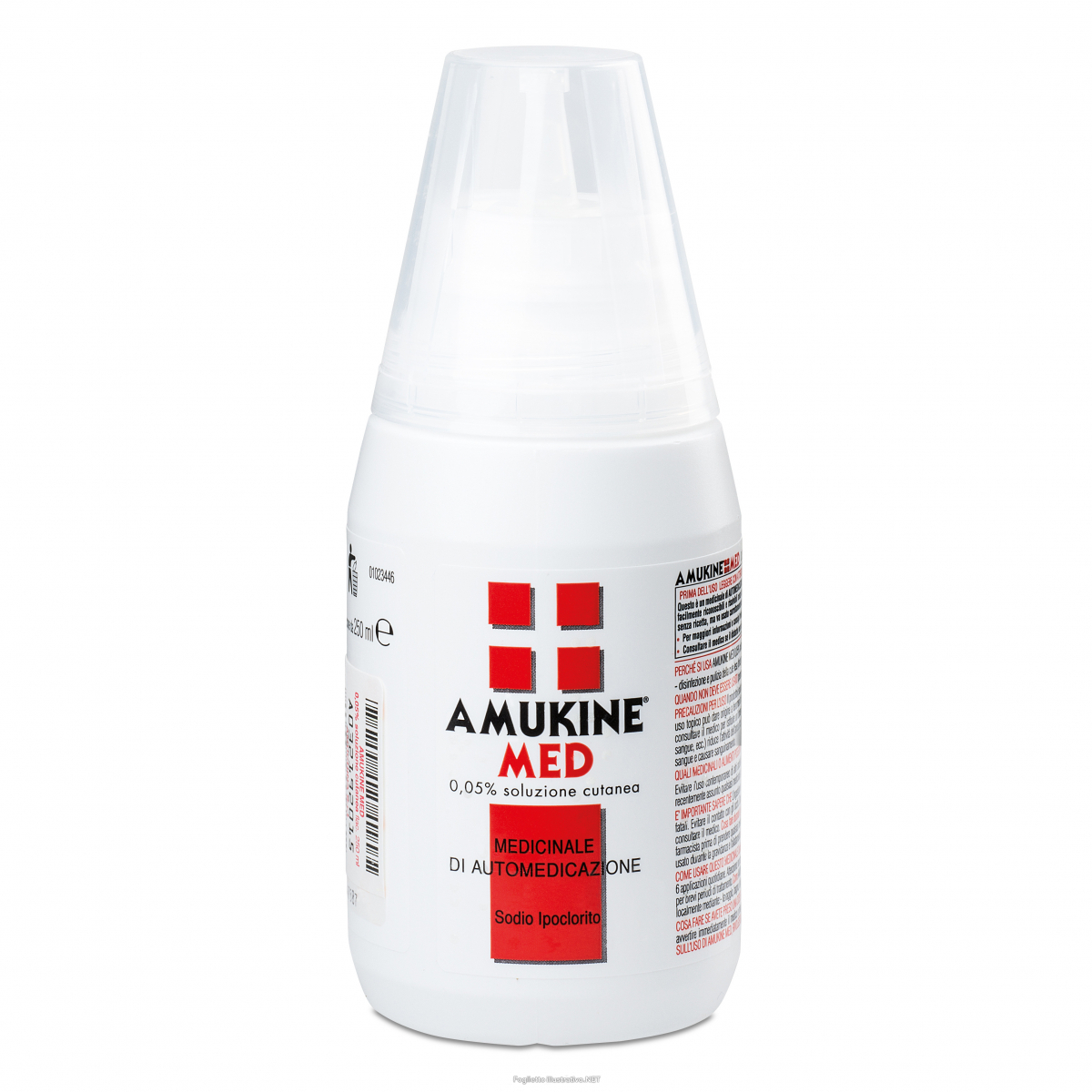 AMUKINA MED sol fl plast 250 ml