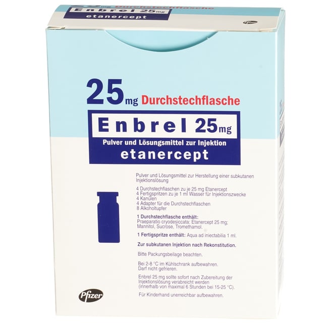 ENBREL subst sèche 25 mg c solv flac 4 pce