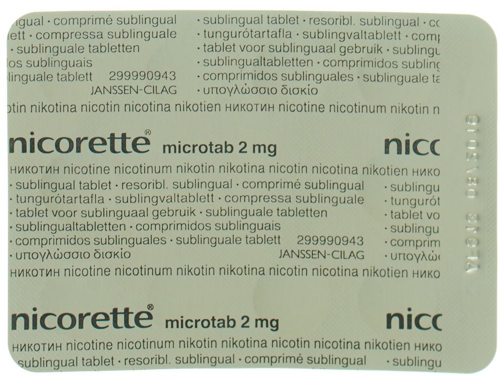 Nicorette Microtab Original-Aroma, Sublingualtabletten