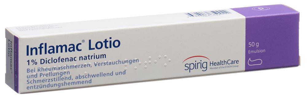 INFLAMAC Lotion émuls 1 % tb 50 g