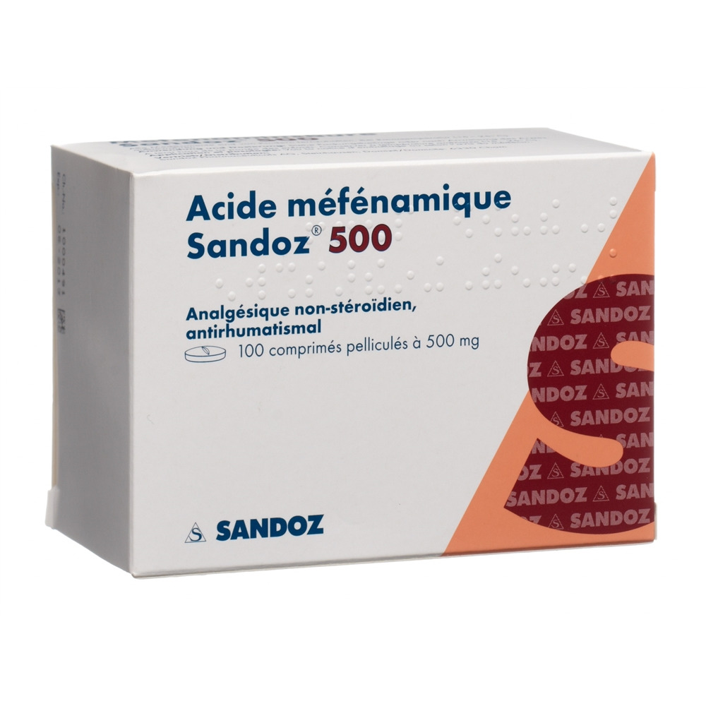 ACIDE MEFENAMIQUE Sandoz cpr pell 500 mg 100 pce