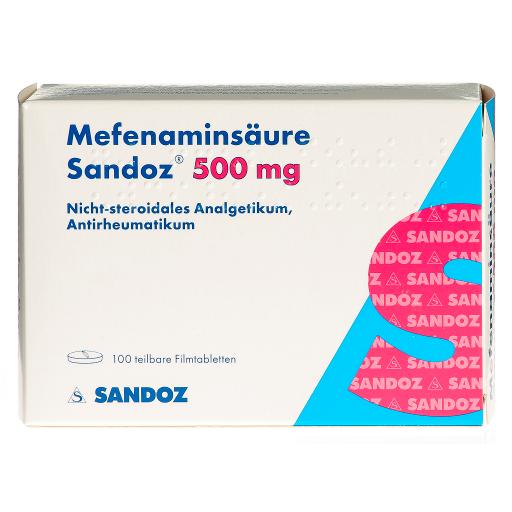 ACIDE MEFENAMIQUE Sandoz cpr pell 500 mg 100 pce