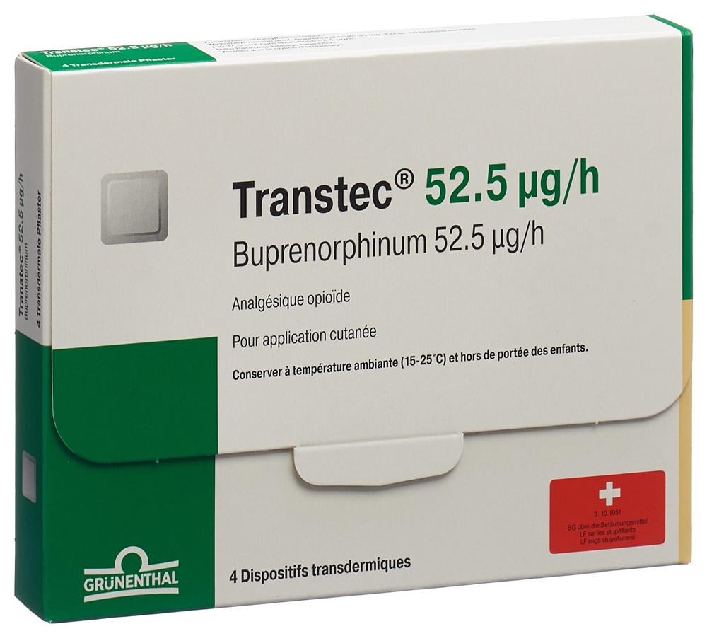 TRANSTEC patch mat 52.5 mcg/h sach 4 pce