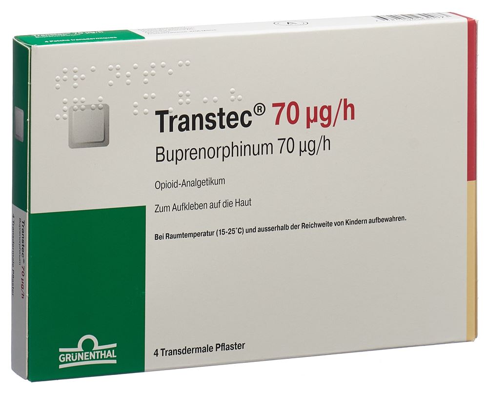 TRANSTEC patch mat 70 mcg/h sach 4 pce