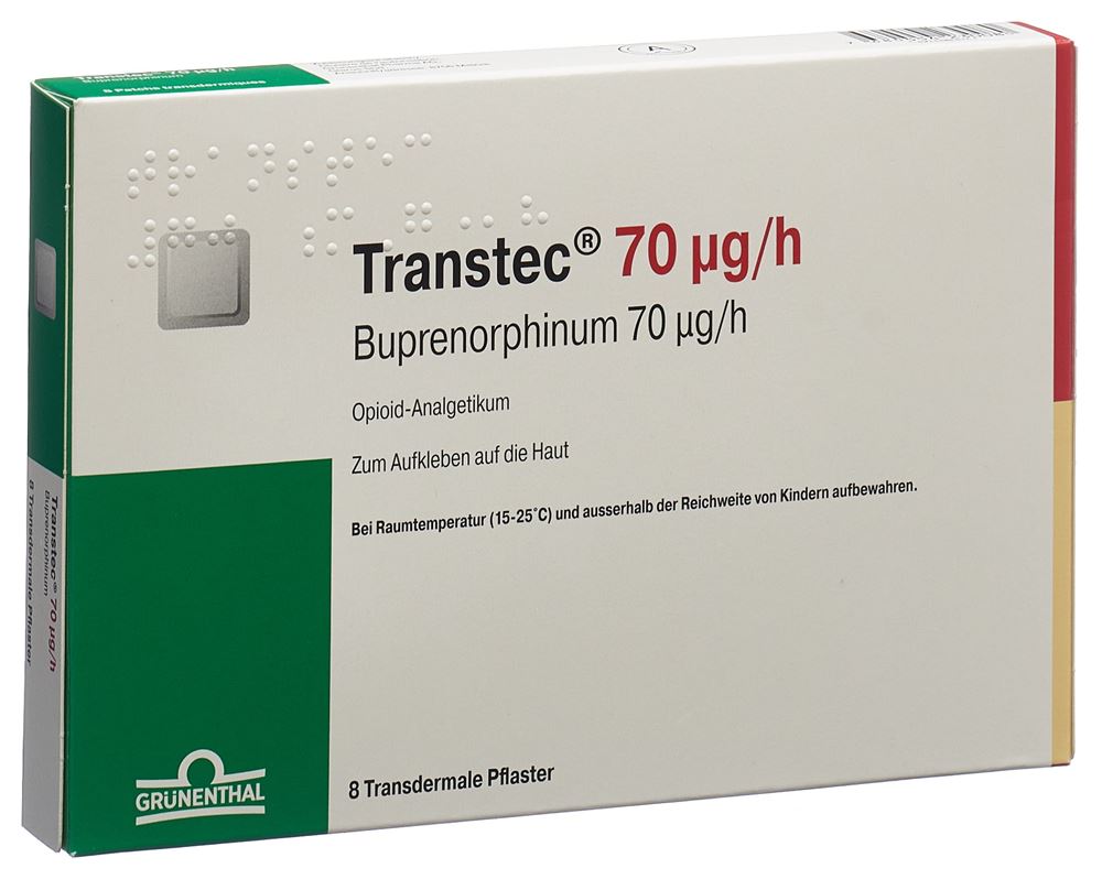 TRANSTEC patch mat 70 mcg/h sach 8 pce