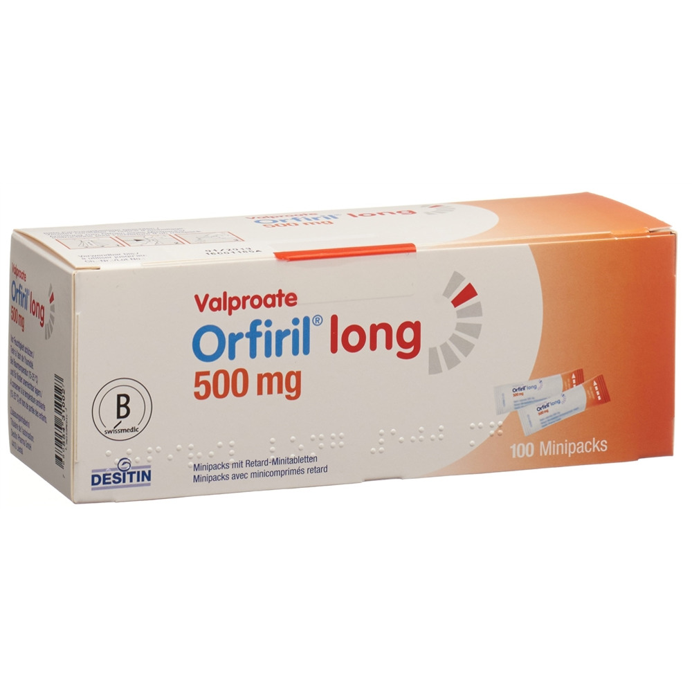 ORFIRIL long mini cpr ret 500 mg sach 100 pce