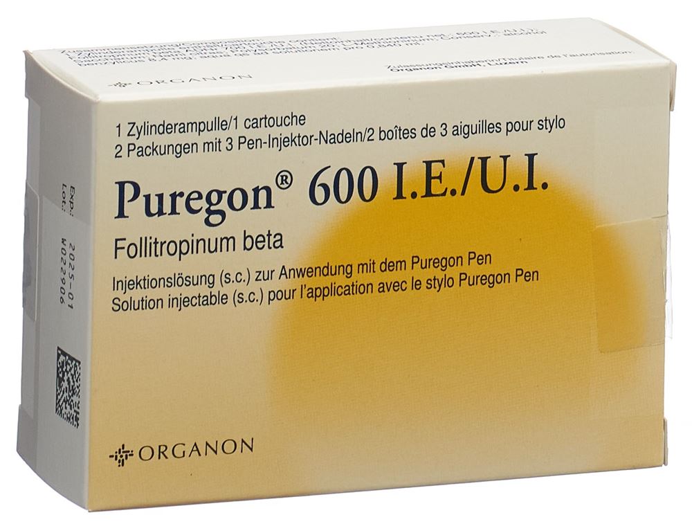 PUREGON sol inj 600 UI pour pen amp