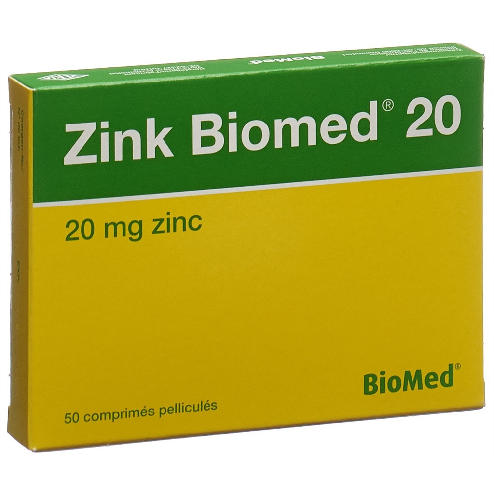 ZINK BIOMED 20 cpr pell 50 pce