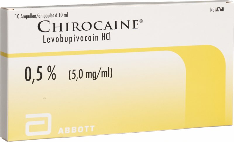 CHIROCAÏNE sol inj 25 mg/10ml 10 amp 10 ml