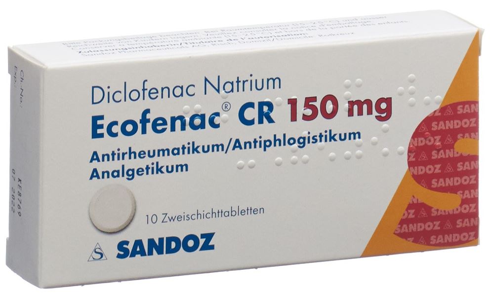 Ecofenac CR 150, Zweischichttabletten