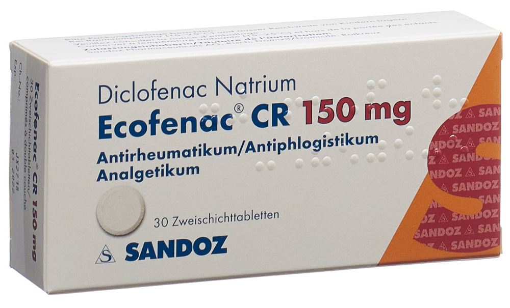 Ecofenac CR 150, Zweischichttabletten