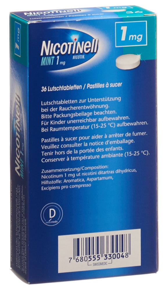 NICOTINELL cpr sucer 1 mg mint 36 pce